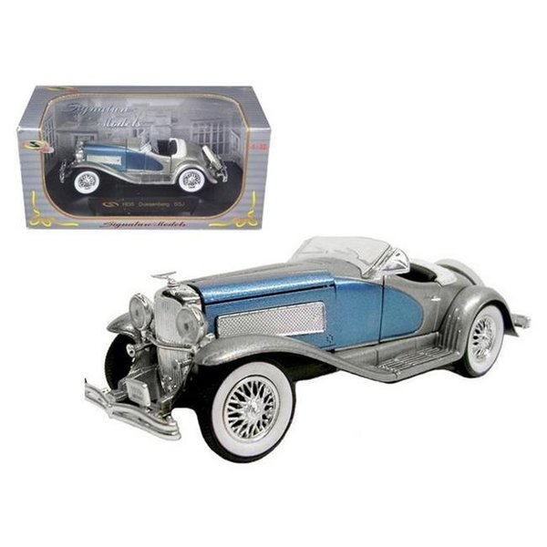 Signature Models Signature Models 32318s 1935 Duesenberg SSJ Blue Silver 1-32 Diecast Model Car 32318s